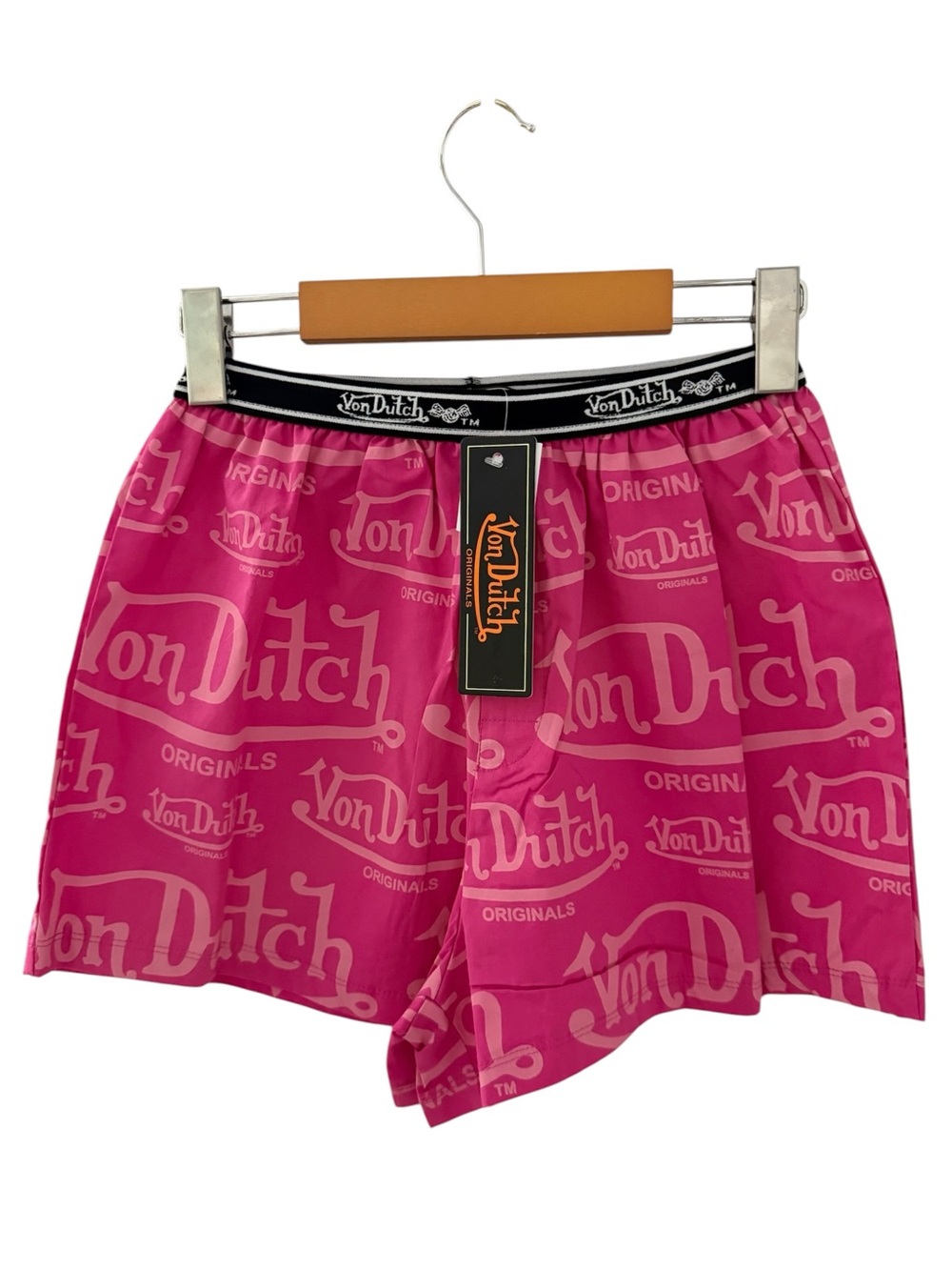 VON DUTCH NWT Pink Boxer Style Shorts